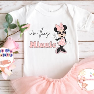 I'm This Minnie Baby Onesie®, Minnie Mouse Toddler Sweatshirt, Disney Family Trip Kids Shirt, Girls Minnie T-Shirt, Disney Gift For Girls