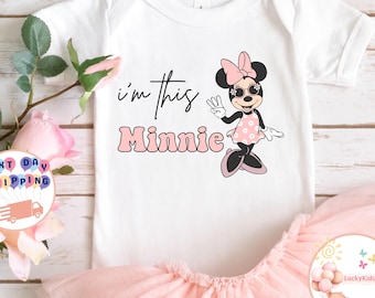 I'm This Minnie Baby Onesie®, Minnie Mouse Toddler Sweatshirt, Disney Family Trip Kids Shirt, Girls Minnie T-Shirt, Disney Gift For Girls