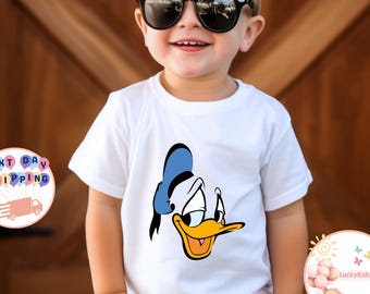 Disney Donald Big Face Kids T-Shirt, Donald Duck Head Toddler Sweatshirt, Mickey And Friends Onesie®, Disneyland Family Shirt, Disney Gift