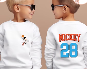 Mickey Basketball Toddler Sweatshirt, Disney Mickey Kids Shirt, Disney Family Baby Bodysuit, Basketball Toddler Shirt, Birthday Gift