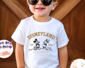 Disneyland Est 1955 California Kids T-Shirt, Mickey Mouse Sketch Toddler Sweatshirt, Minnie Mouse Sketch Baby Onesie®, Mickey And Minnie Tee