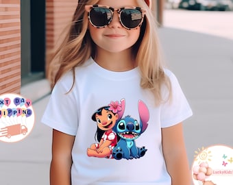 Lilo And Stitch Girl T-Shirt, Disney Lilo and Stitch Baby Onesie®, Stitch Toddler Sweatshirt, Lilo Kids Shirt, Disney Family Toddler Shirt