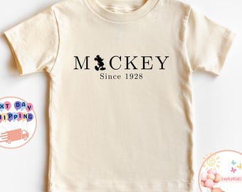 Mickey Since 1928 Kids T-Shirt, Mickey Mouse Toddler Sweatshirt, Disney Mickey Baby Onesie®, Disney Family Trip Shirt, Kids Mickey Tee