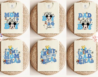Custom Disney Birthday Boy Kids T-Shirt, Mickey Mouse Birthday Toddler Sweatshirt, Personalized Birthday Baby Onesie®, Birthday Party Tee