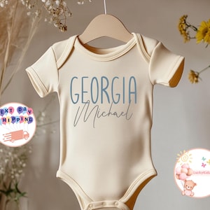 Personalized Name Baby Onesie®, Personalized Boy Name Bodysuit, New Baby Onesie®, Custom Name Baby Bodysuit, Baby Boy Shirt, Gift For Baby