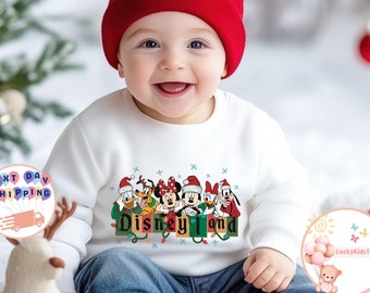 Disneyland Mickey And Friends Toddler Sweatshirt, Disney Christmas Baby Bodysuit, Mickey and Friends Christmas Kids Shirt, Christmas Gifts