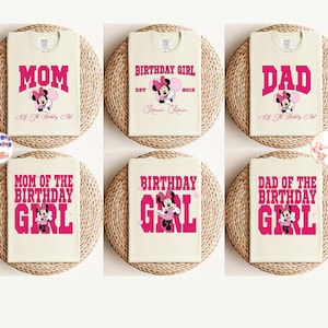 Minnie Mouse Birthday Girl Shirt, Minnie Birthday Toddler Sweatshirt, Disney Birthday Girl Baby Bodysuit, Family Matching Birthday Shirt