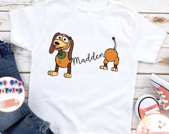 Custom Disney Slinky Dog Kids T-Shirt, Toy Story Slinky Dog Toddler Sweatshirt, Disney Dog Baby Onesie®, Personalized Gift, Disney Trip Tee