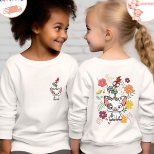Disney Moana Toddler Sweatshirt, Hei Hei and Pua Kids Shirt, Disney Princess Baby Onesie®, Floral Moana Shirt, Disney Vacation T-Shirt