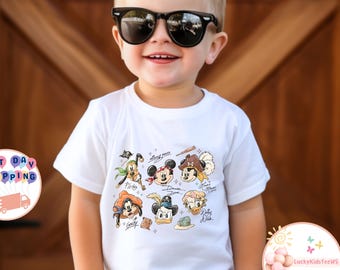 Mickey And Friends Pirates Kids T-Shirt, Disney Pirate Signatures Toddler Sweatshirt, Disney Pirate Crew Onesie®, Disney Family Trip Tee