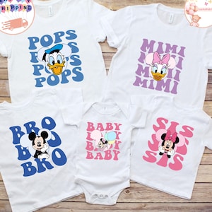 Custom Mickey And Friends Family Shirt, Disney Friends Toddler Sweatshirt, Personalized Disney Baby Onesie®, Baby Mickey Shirt, Disney Gift