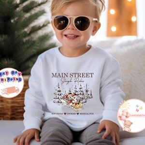 Mickey And Minnie Christmas Toddler Sweatshirt, Christmas Tree Baby Onesie®, Mickey Christmas Kids Shirt, Disney Christmas Family Trip Shirt