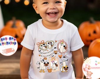 Mickey And Friends Ghost Kids T-Shirt, Coquette Halloween Bow Toddler Sweatshirt, Happy Halloween Baby Onesie®, Disney Ghosts Shirt