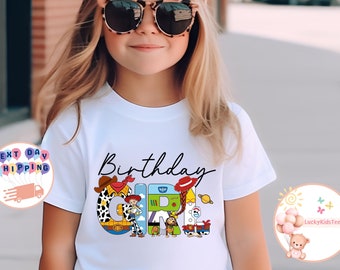Toy Story Birthday Girls Shirt, Disney Pixar Toy Story Toddler Shirt, Girls Birthday Shirt, Disney Family Sweatshirt, Birthday Baby Onesie®
