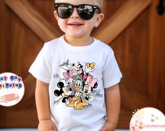 Mickey And Friends Kids T-Shirt, Disney Friends Toddler Sweatshirt, Disney Trip Baby Onesie®, Mickey Minnie Donald Goofy Daisy Pluto Shirt