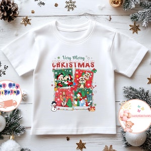 Very Merry Christmas Toddler Shirt, Mickey And  Friends Baby Onesie®, Disney Christmas Party Kids Shirt, Disney Family Vacation Sweatshirt
