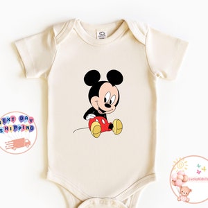 Baby Mickey Mouse Bodysuit, Disney Mickey Toddler Shirt, Cute Mickey Baby Onesie®, Disney Family Shirt, Disney Baby Mickey Kids Sweatshirt