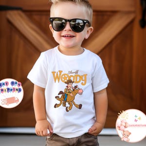 Disney Sheriff Woody Kids T-Shirt, Toy Story Characters Toddler Sweatshirt, Western Woody Baby Onesie®, Disney Pixar Shirt, Boys Woody Tee