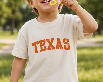 Kids Texas T-Shirt, Texas Game Day Toddler Sweatshirt, Texas Vacation Shirt, Gift for Texan