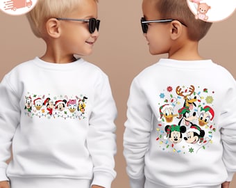 Mickey And Friends Christmas Toddler Sweatshirt, Disney Christmas Trip Kids T-Shirt, Merry Christmas Baby Onesie®, Christmas Party Shirt