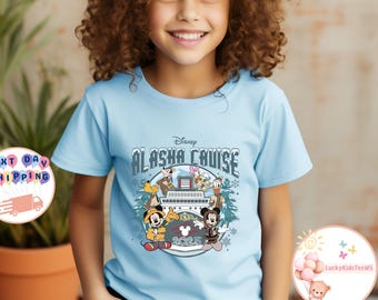 Disney Alaska Cruise 2025 Kids Shirt, Disney Cruise Line Toddler Sweatshirt, 2025 Alaska Cruise Baby Onesie®, Mickey And Friends Alaska Tee