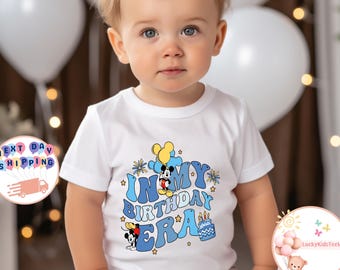 In My Birthday Era Baby Onesie®, Disney Birthday Toddler Sweatshirt, Birthday Party Kids T-Shirt, Mickey Mouse Birthday Shirt, Birthday Gift