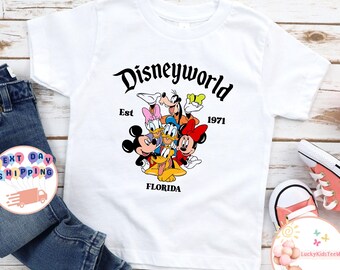 Disneyworld Est 1971 Florida Toddler Shirt, Mickey And Friends Kids Sweatshirt, Disney Family Vacation Baby Onesie®, Disney Mickey Shirt