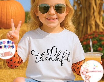 Thankful Kids T-Shirt, Thanksgiving Toddler Sweatshirt, Cute Thanksgiving Day Baby Onesie®, Happy Thanksgiving Tee, Thanksgiving Gift