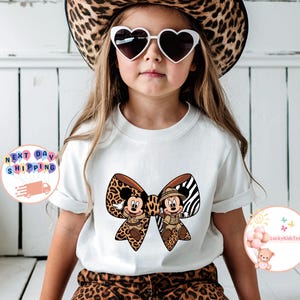 Mickey And Minnie Safari Kids T-Shirt, Disney Coquette Bow Toddler Sweatshirt, Disney Safari Trip Baby Onesie®, Animal Kingdom Shirt
