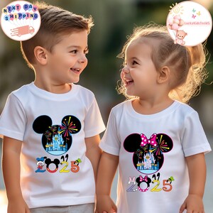 Mickey And Minnie Toddler Shirt, Disney Trip 2025 Kids Shirt, Disney Vacation Baby Bodysuit, Disney Mickey Sweatshirt, Disney Gift For Kids