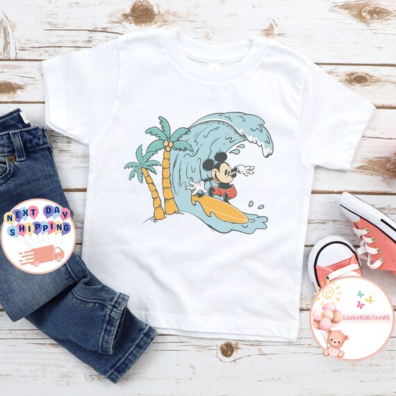 Mickey Surfing Kids T-Shirt, Disney Mickey Toddler Sweatshirt, Mickey Summer Baby Onesie®, Mickey Summer Trip Shirt, Disneyland Family Shirt