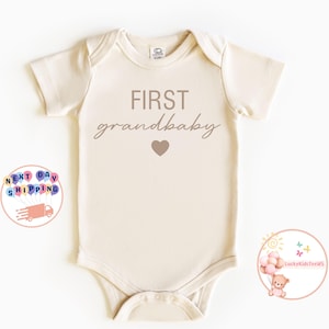 First Grandbaby Baby Onesie®, Baby Announcement Bodysuit, First Grandchild Announcement Shirt, New Baby Gift, Baby Shower Gift