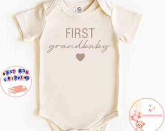First Grandbaby Baby Onesie®, Baby Announcement Bodysuit, First Grandchild Announcement Shirt, New Baby Gift, Baby Shower Gift