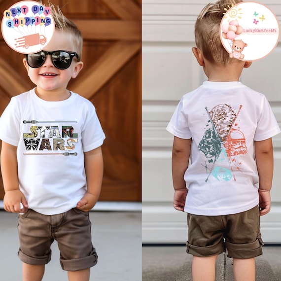 Disney Star Wars Two-Sided Kids Shirt, Boys Star Wars Shirt, Star Wars Toddler Sweatshirt, Disney Family Trip Baby Onesie®, Disney Gift
