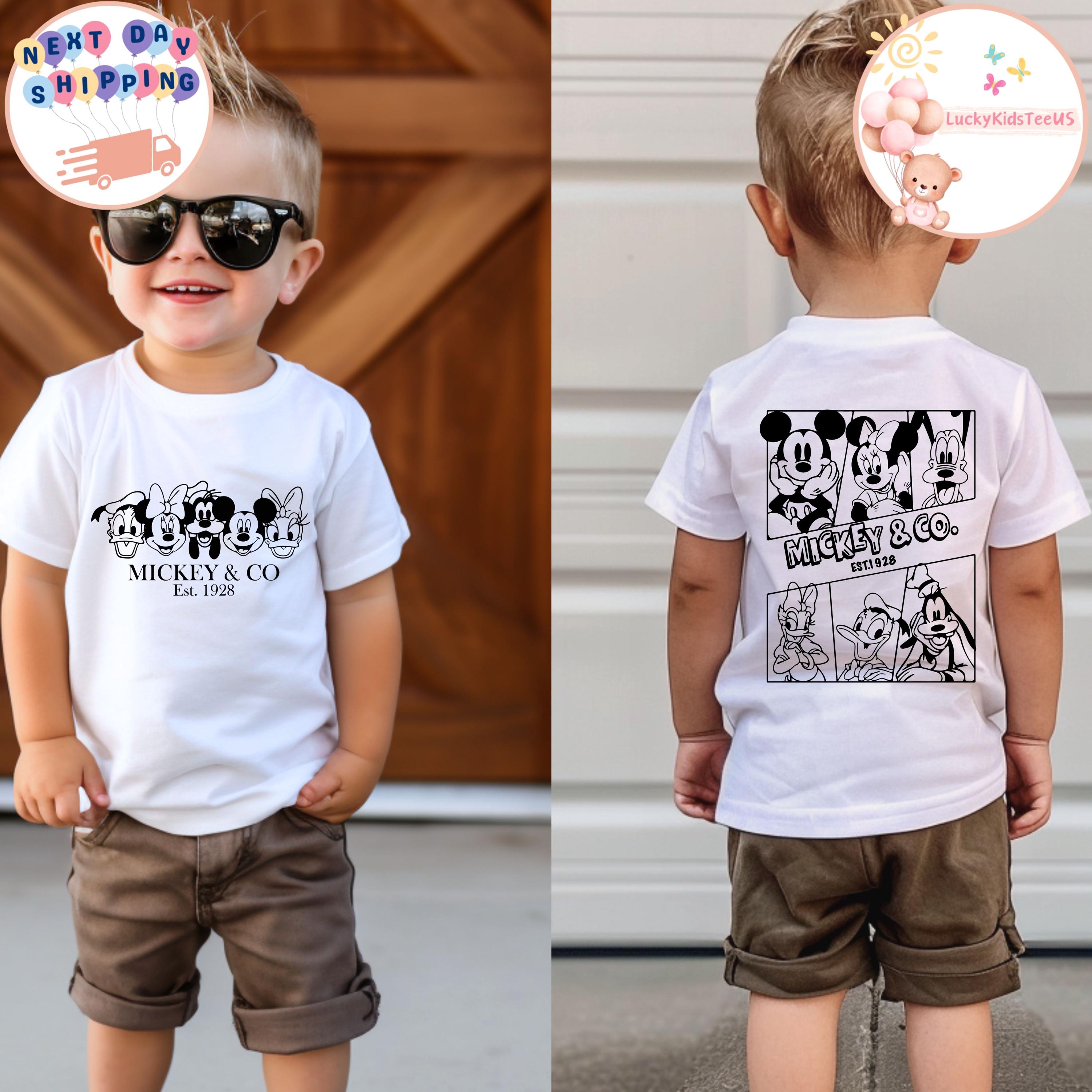 Mickey And Co Est 1928 Kids Shirt, Mickey And Friends Toddler Sweatshirt, Two-Sided Disney T-Shirt, Disney Vacation Tee, Kids Mickey Shirt