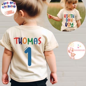 Kids Happy Birthday Custom Graphic Tees The Vintage Teddy™ Personalized Name