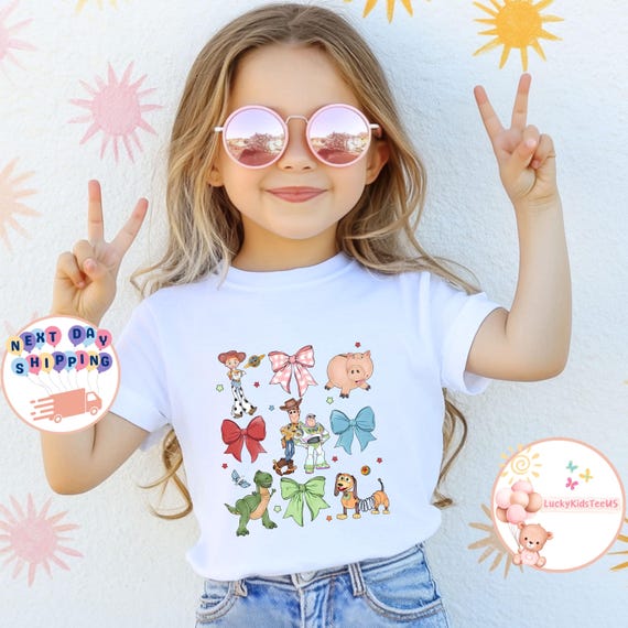 Toy Story Coquette Bow Kids T-Shirt, Disney Toy Story Toddler Sweatshirt, Disney Friends Baby Onesie®, Girls Jessie Shirt, Disney Gift