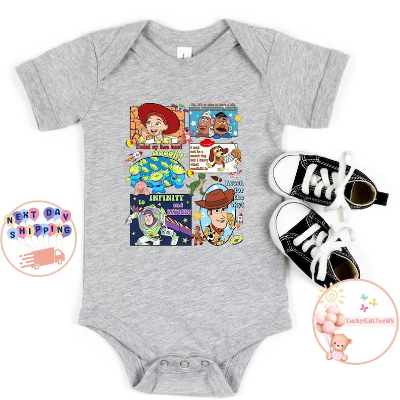 Disney Toy Story Kids T-Shirt, Toy Story Characters Toddler Sweatshirt, Disney Friends Baby Onesie® imagen 3