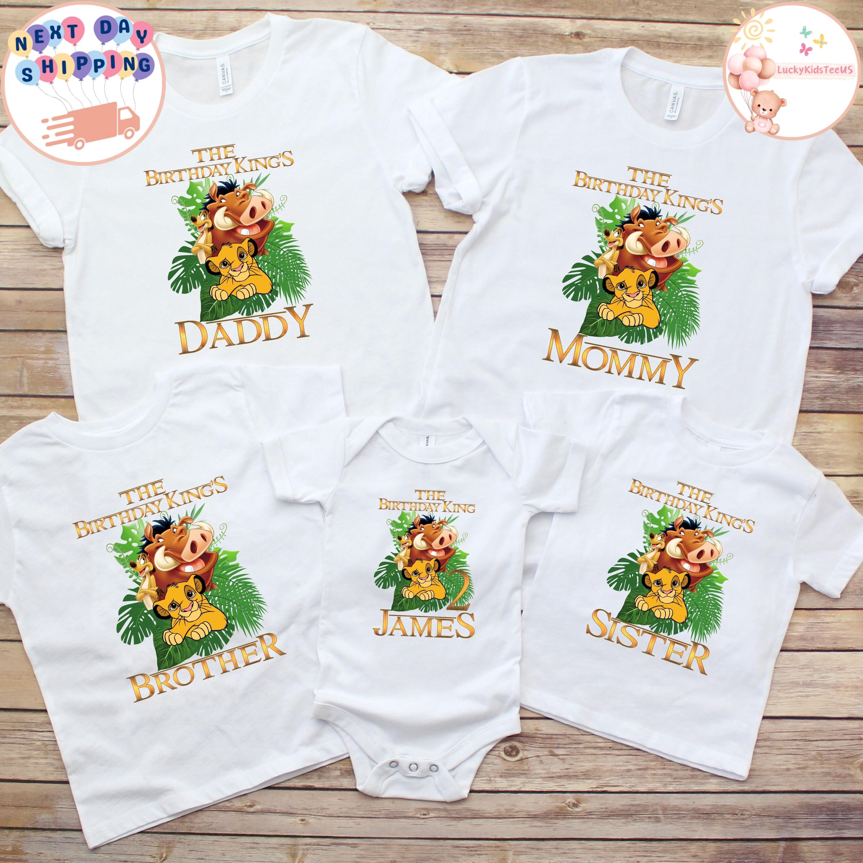 Custom the Birthday King Family Matching Shirt, Lion King Birthday 