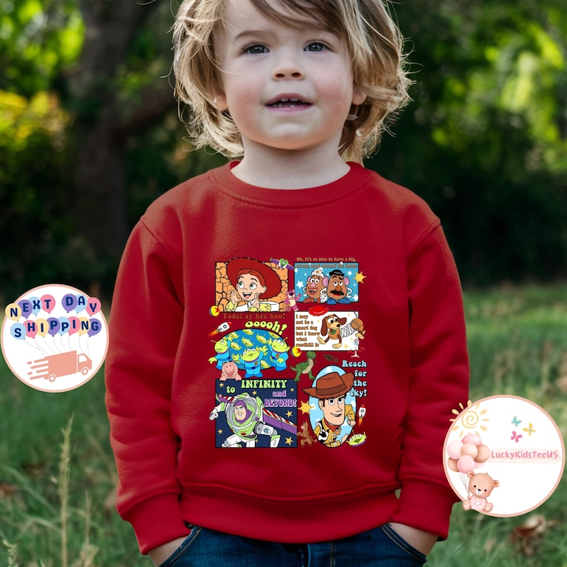 Disney Toy Story Kids T-Shirt, Toy Story Characters Toddler Sweatshirt, Disney Friends Baby Onesie® imagen 2