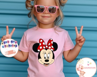 Minnie Mouse Big Face Kids T-Shirt, Disney Minnie Head Toddler Sweatshirt, Cute Minnie Baby Onesie®, Girls Disney Trip Shirt, Disney Gift
