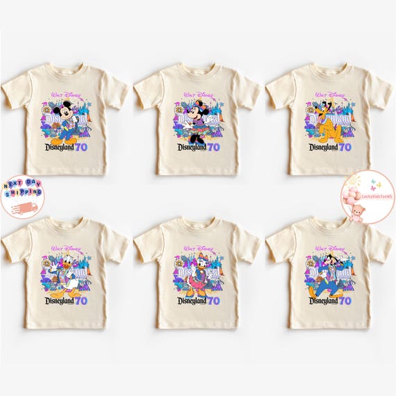 70s disney tee キッズ Disneyland 70th Anniversary Kids T-shirt, Disneyland Resort