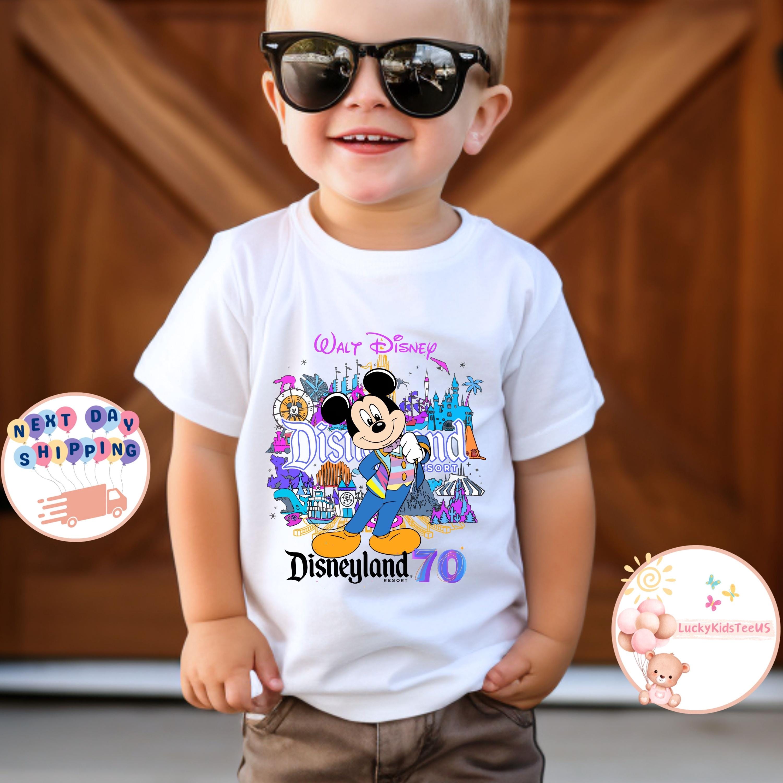 70s disney tee キッズ Disneyland 70th Anniversary Kids T-shirt, Disneyland Resort