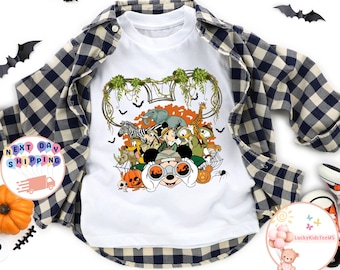 Mickey And Friends Safari Halloween Kids Shirt, Animal Kingdom Halloween Toddler Sweatshirt, Halloween Pumpkin Baby Onesie®, Halloween Gift