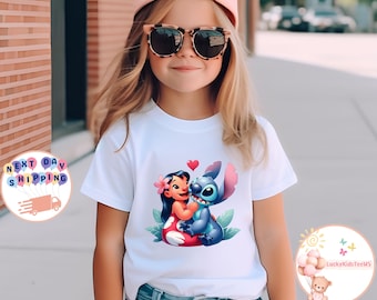 Lilo And Stitch Girl T-Shirt, Disney Lilo and Stitch T-Shirt, Stitch Toddler Sweatshirt, Disney Lilo Kids Shirt, Disney Family Baby Onesie®