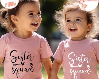 Sister Squad Kids T-Shirt, Funny Sister Matching Toddler Sweatshirt, Best Sister Baby Onesie®, Toddler Girl Shirt, Gift For Sister