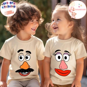 Mr Potato And Mrs Potato Kids T-Shirt, Toy Story Toddler Sweatshirt, Potato Face Baby Onesie®, Toy Story Characters Shirt, Disney Family Tee
