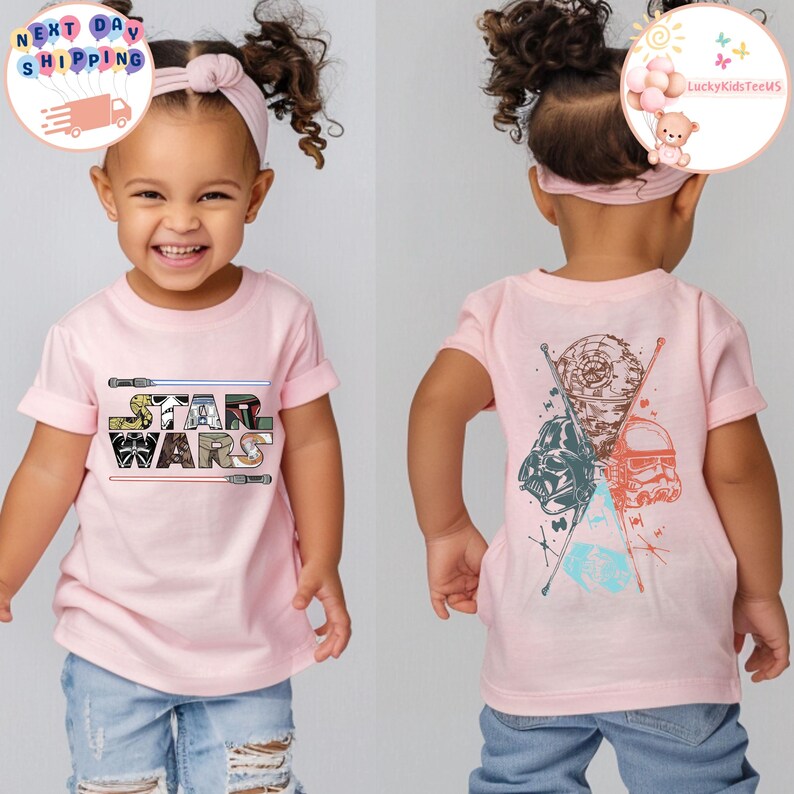 Disney Star Wars Two-Sided Kids Shirt, Boys Star Wars Shirt, Star Wars Toddler Sweatshirt, Disney Family Trip Baby Onesie®, Disney Gift image 6