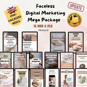 Digital Marketing Guide Bundle | Faceless Digital Marketing with Master Selling Rights | PLR | Made For You | Digital Marketing Guides