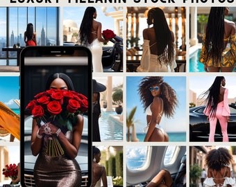 Melanin Luxe Stock Photos | AI Images, Instagram Content (Digital Download)